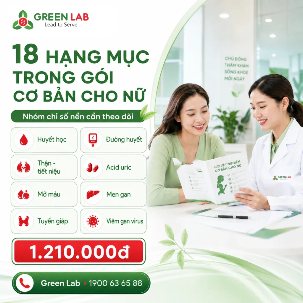 xét nghiệm cơ bản cho nữ