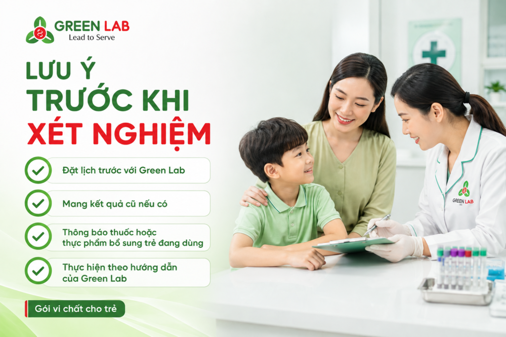 xét nghiệm vi chất cho trẻ