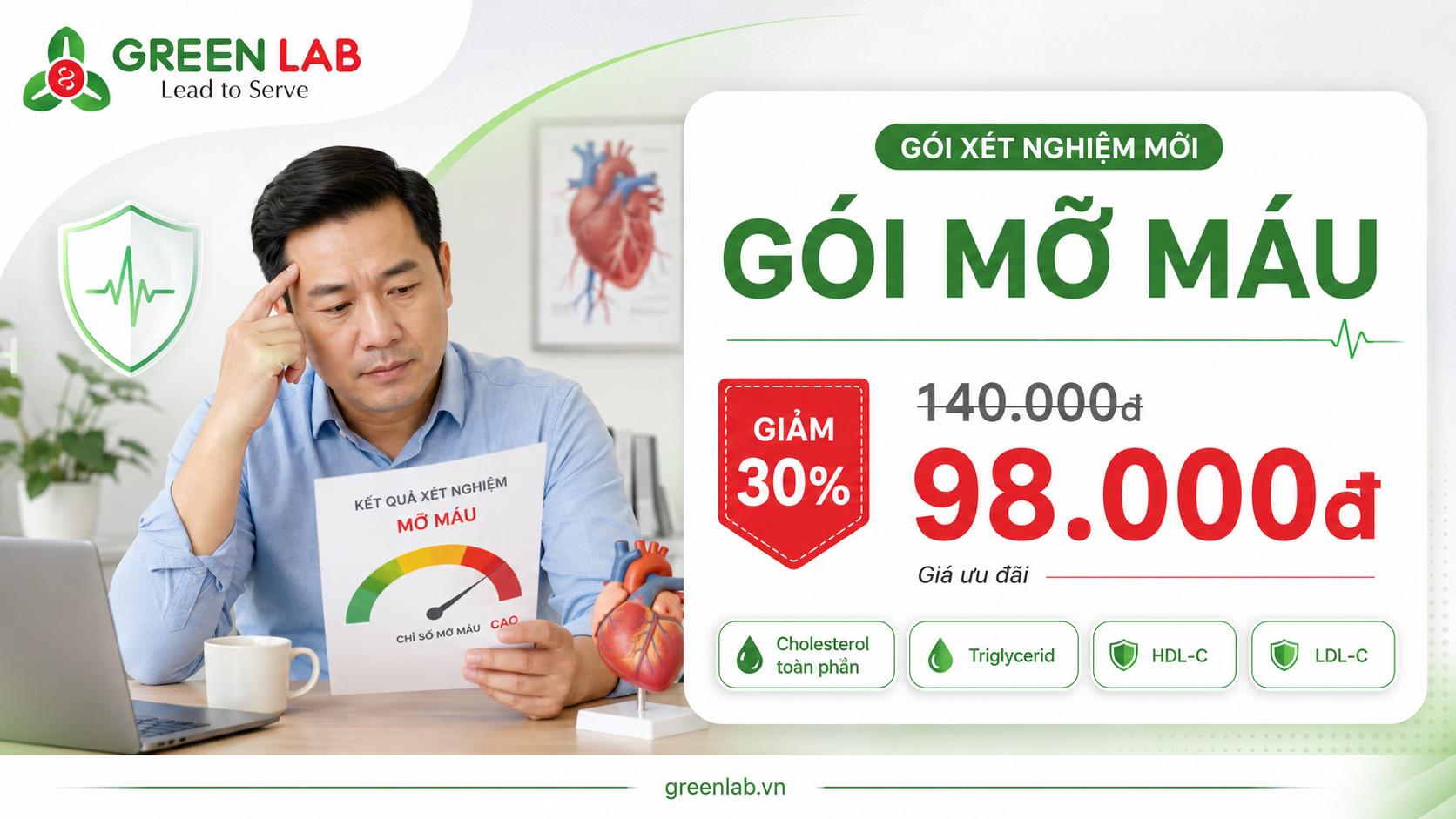 Ưu đãi xét nghiệm Mỡ máu