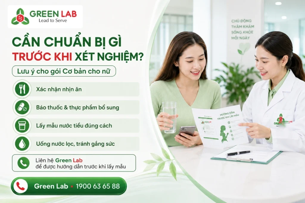 xét nghiệm cơ bản cho nữ
