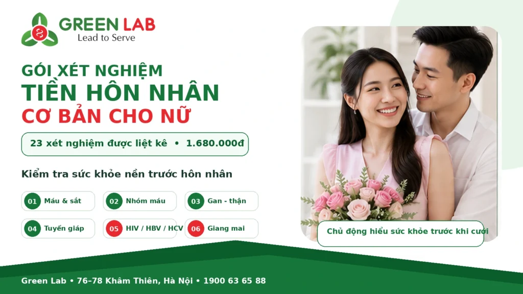 xét nghiệm tiền hôn nhân cho nữ