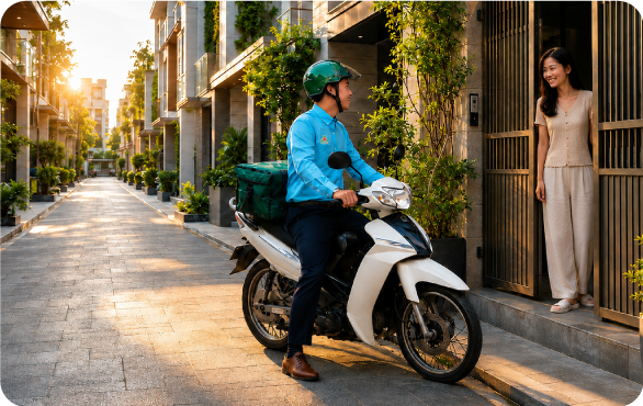 Nhân viên đến lấy mẫu xét nghiệm tại nhà